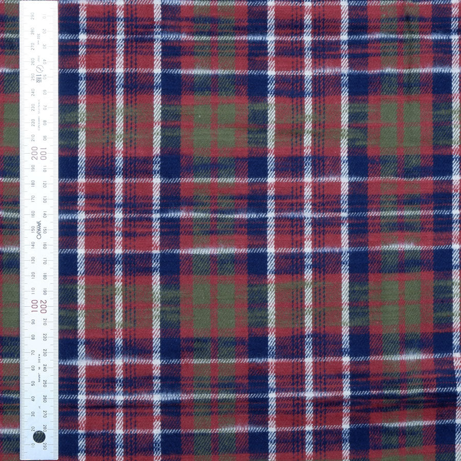 Slubby flannel fabric