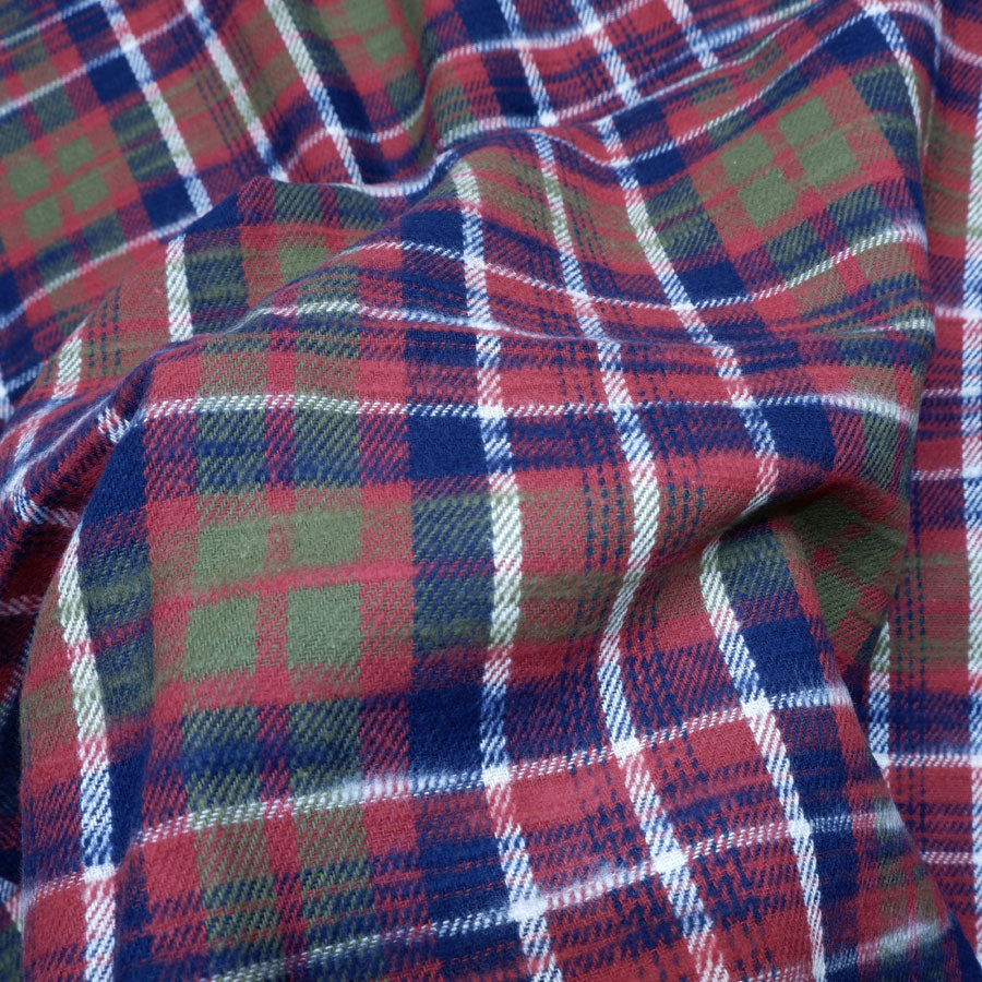 Slubby flannel fabric
