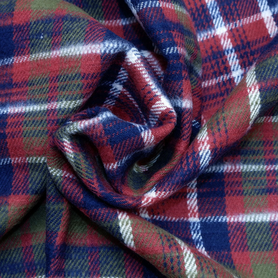 Slubby flannel fabric