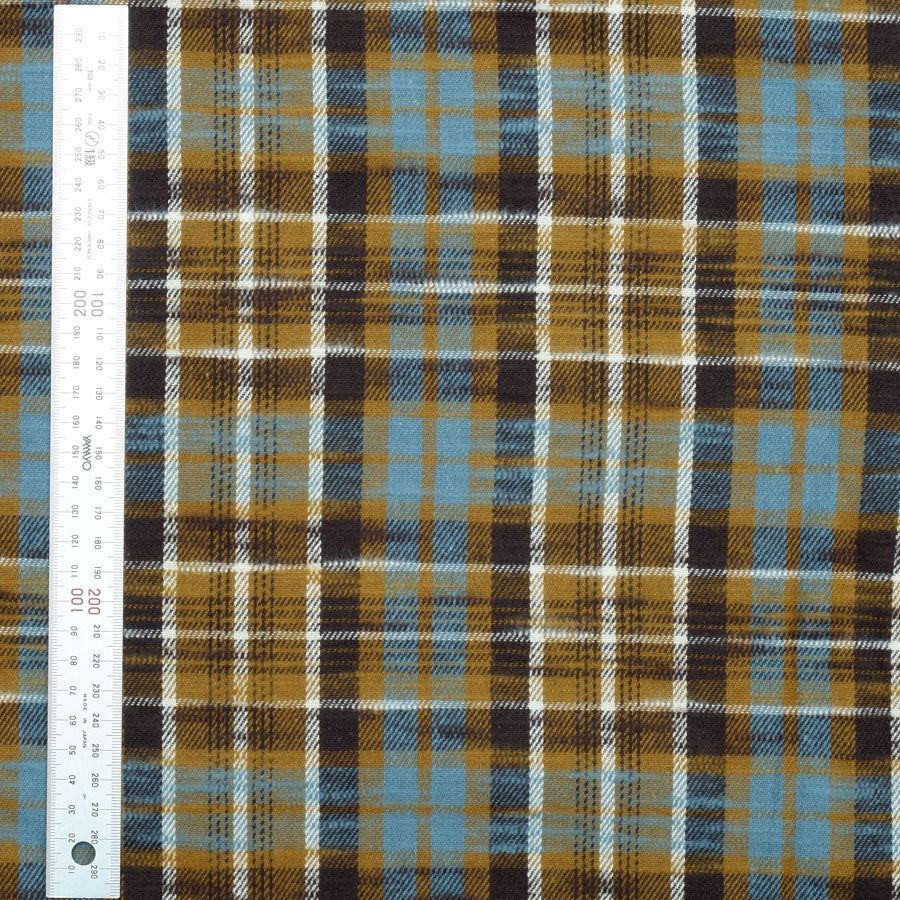 Slubby flannel fabric