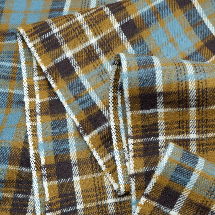 Slubby flannel fabric