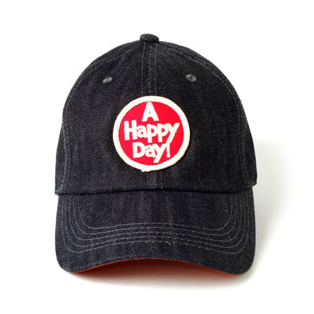 デニムキャップ A HAPPY DAY! レッド