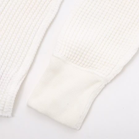BIG WAFFLE Henley Neck T-shirt