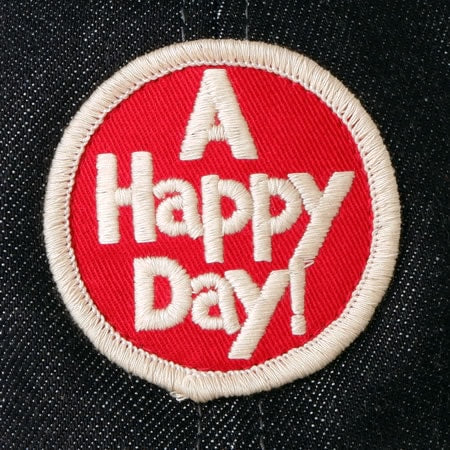 デニムキャップ A HAPPY DAY! レッド