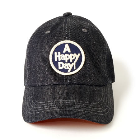 デニムキャップ A HAPPY DAY! ネイビー
