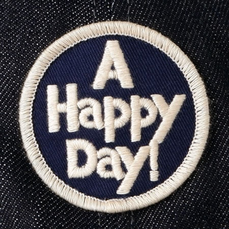 デニムキャップ A HAPPY DAY! ネイビー