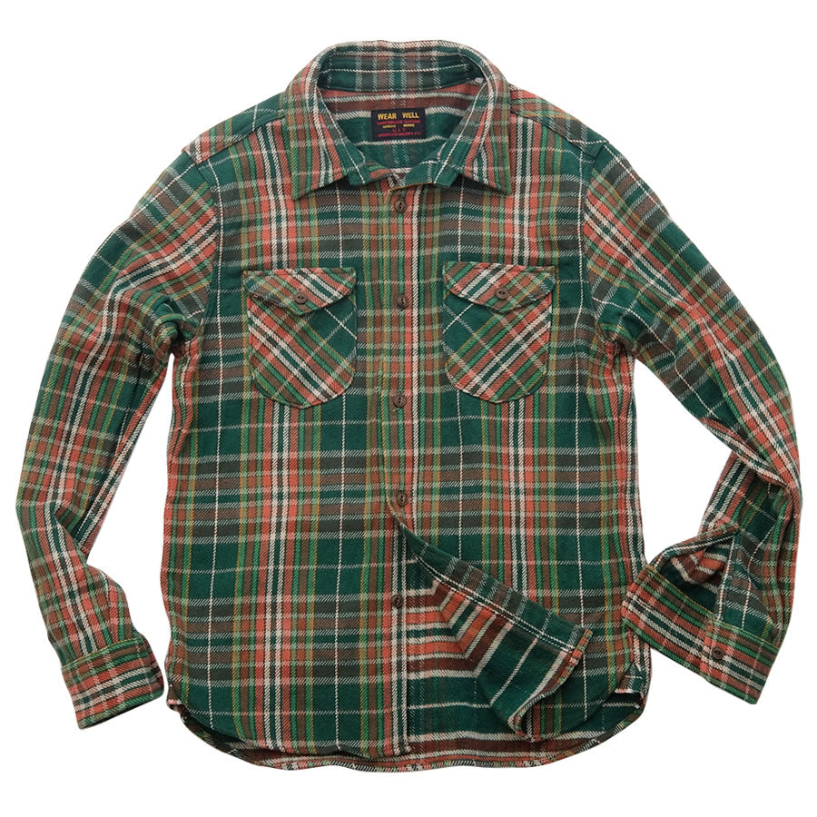 Heavy Flannel Shirt Green