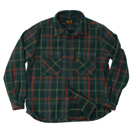 Extra Heavy Flannel Shirt Green