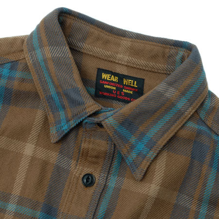 Extra Heavy Flannel Shirt Beige