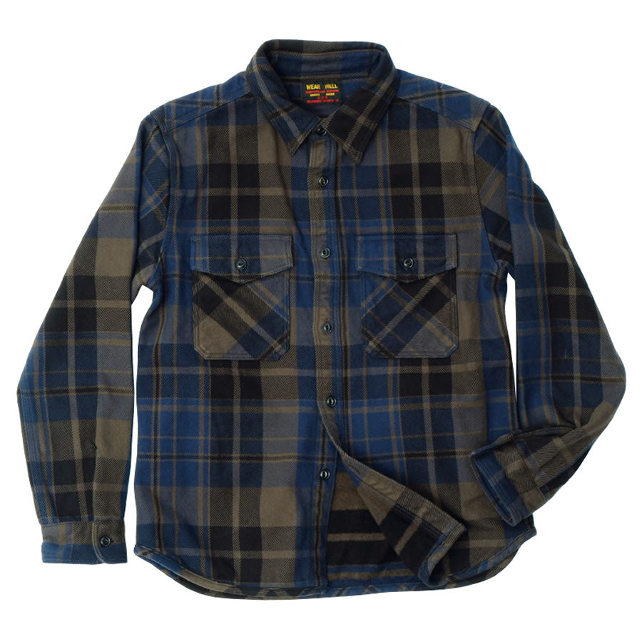 Extra Heavy Flannel Shirt Navy
