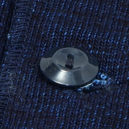 No. 7 Indigo Henley Neck T-shirt