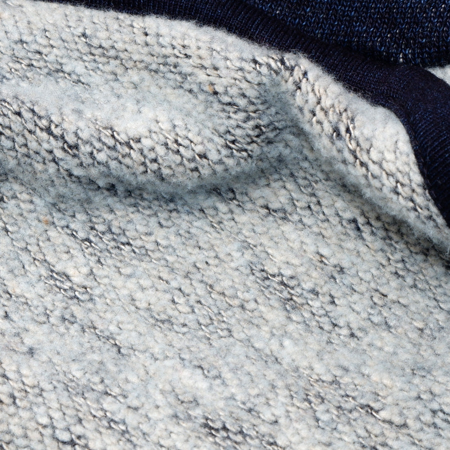 YARN-DYED Indigo Zip Hoodie