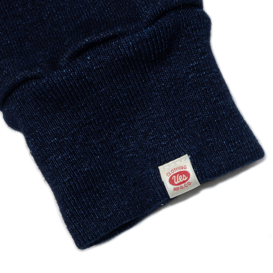YARN-DYED Indigo Zip Hoodie