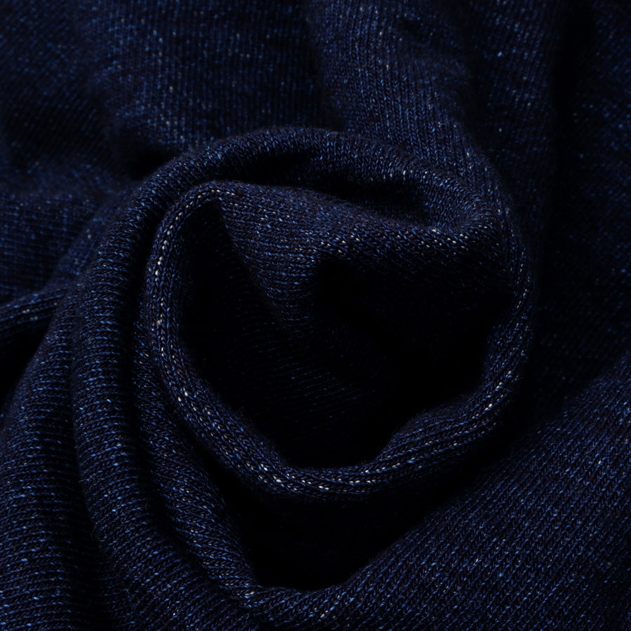 YARN-DYED Indigo Zip Hoodie