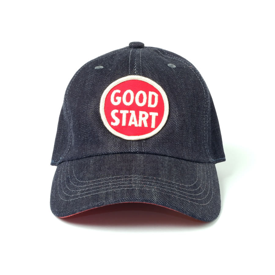 デニムキャップ GOOD START レッド