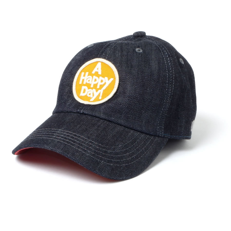デニムキャップ A HAPPY DAY!  イエロー