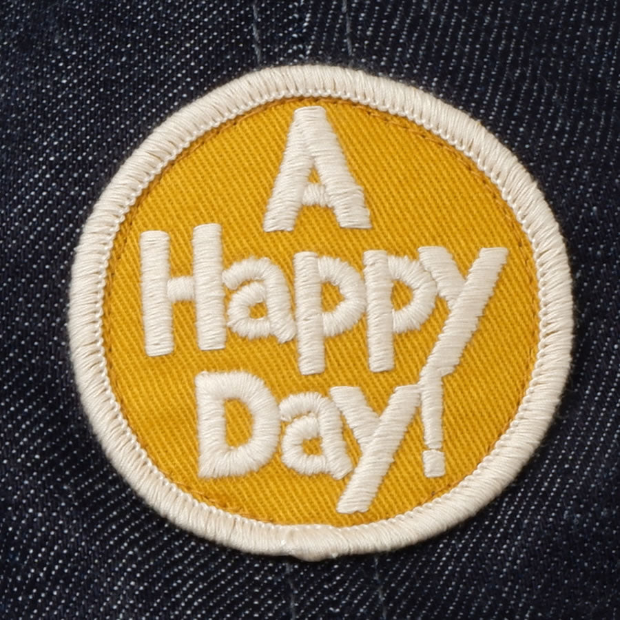 デニムキャップ A HAPPY DAY!  イエロー