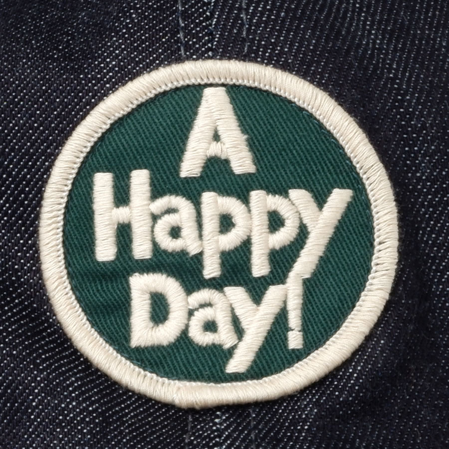 デニムキャップ A HAPPY DAY!  グリーン