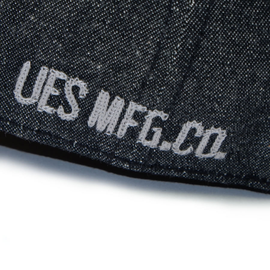 Black Denim Cap UES Red