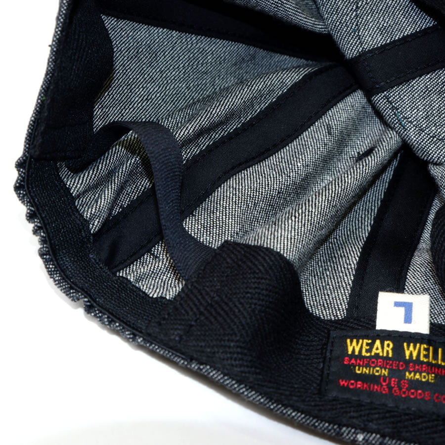 Black Denim Cap UES Red