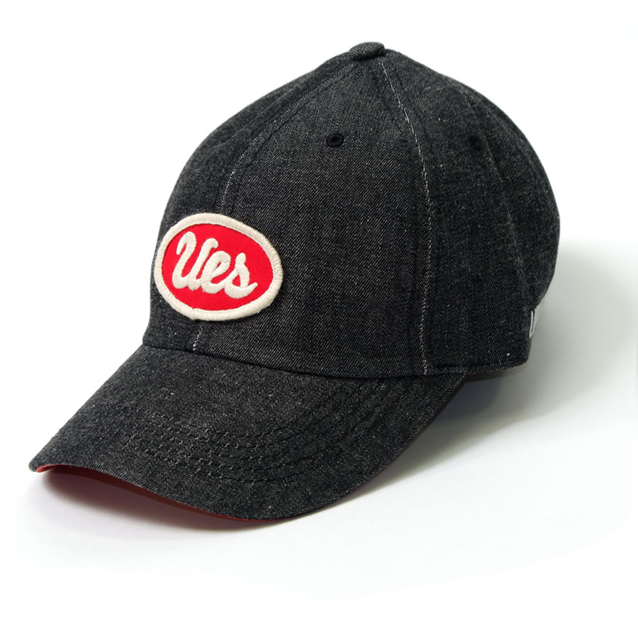 Black Denim Cap UES Red