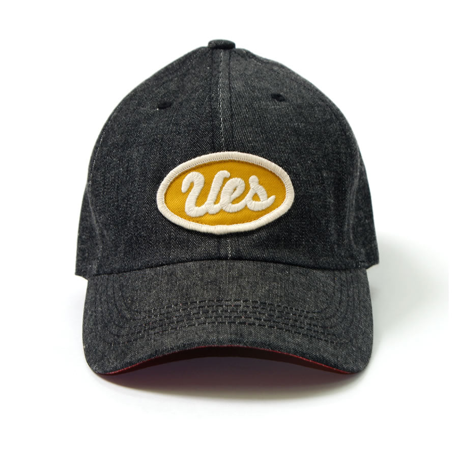 Black Denim Cap UES Yellow