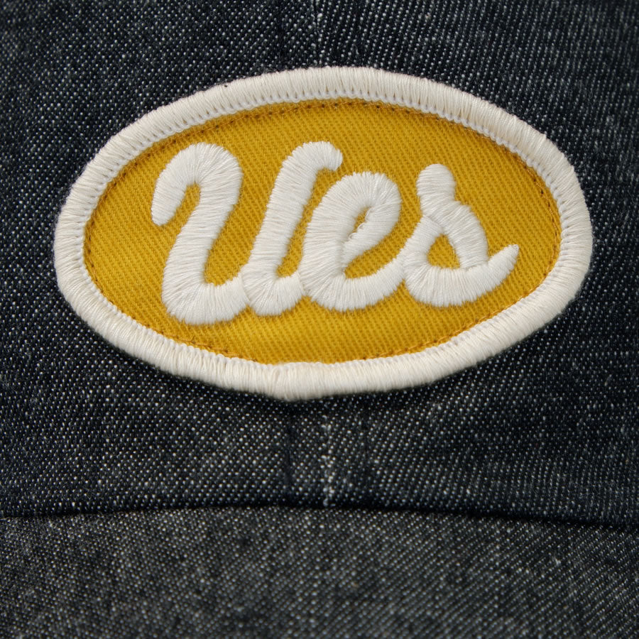 Black Denim Cap UES Yellow