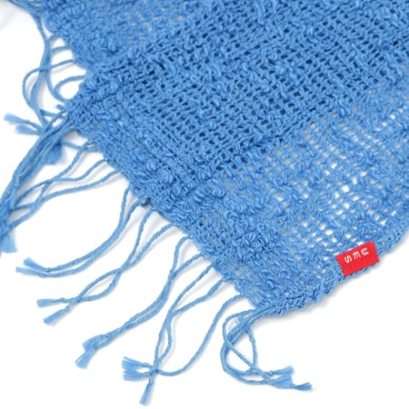 Natural Indigo Hand-Dyed Mini Scarf (PLAIN) INDIGO LIGHT