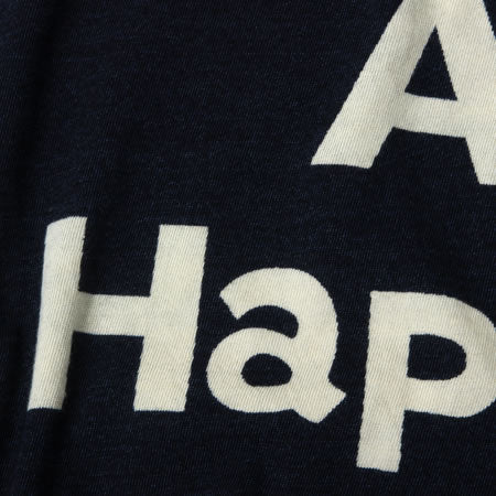 A HAPPY DAY! Tシャツ インディゴ/硫化ブラック