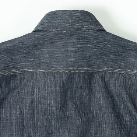 11.4oz インディゴ二重織りシャツ
