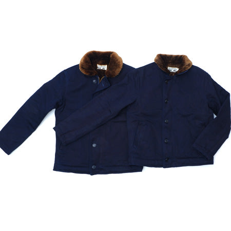 SHORT LENGTH INDIGO TRICOTINE DECK JACKET