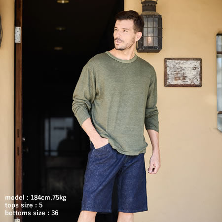 100% LINEN Long Sleeve T-shirt