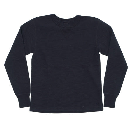 SINGLE RIB KNIT V-neck Long Sleeve T-shirt