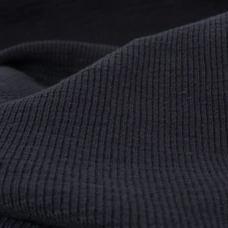 片畦ニット前V長袖Tシャツ