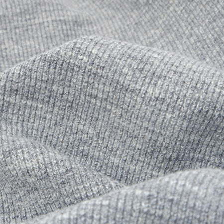 片畦ニット前V長袖Tシャツ