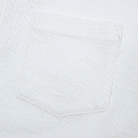 片畦ニット長袖ヘンリーネックTシャツ