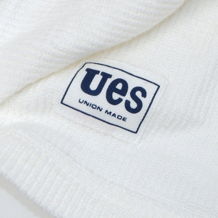 片畦ニット長袖ヘンリーネックTシャツ