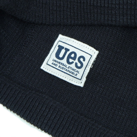 片畦ニット長袖ヘンリーネックTシャツ