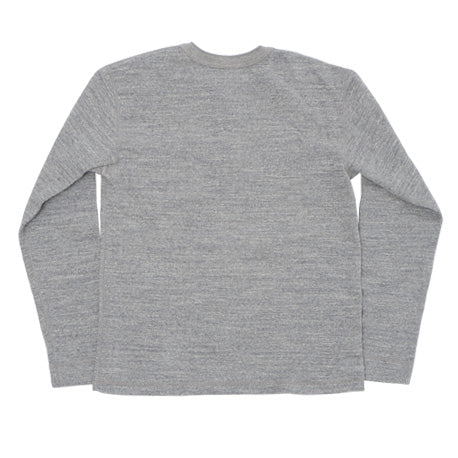 SINGLE RIB KNIT Long Sleeve Henley Neck T-shirt