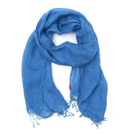 Natural Indigo Hand-Dyed Linen Stole (PLAIN)