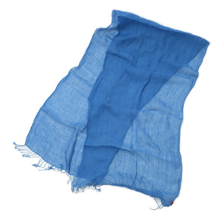Natural Indigo Hand-Dyed Linen Stole (PLAIN)