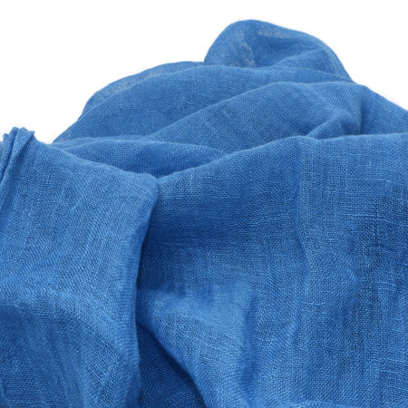 Natural Indigo Hand-Dyed Linen Stole (PLAIN)