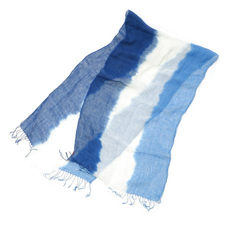 Natural Indigo Hand-Dyed Linen Stole