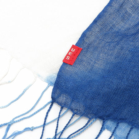 Natural Indigo Hand-Dyed Linen Stole