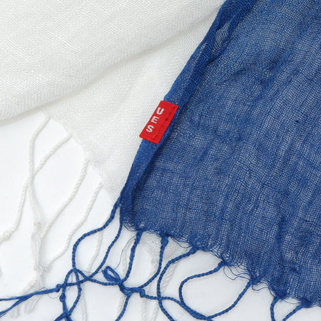 Natural Indigo Hand-Dyed Linen Stole