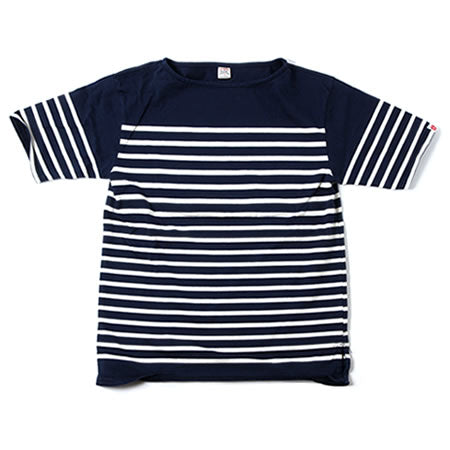 ボートネックボーダー半袖Tシャツ
