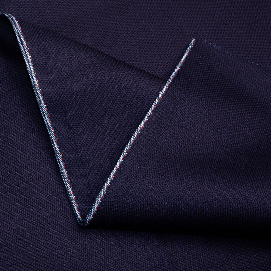 Indigo heavy flannel fabric