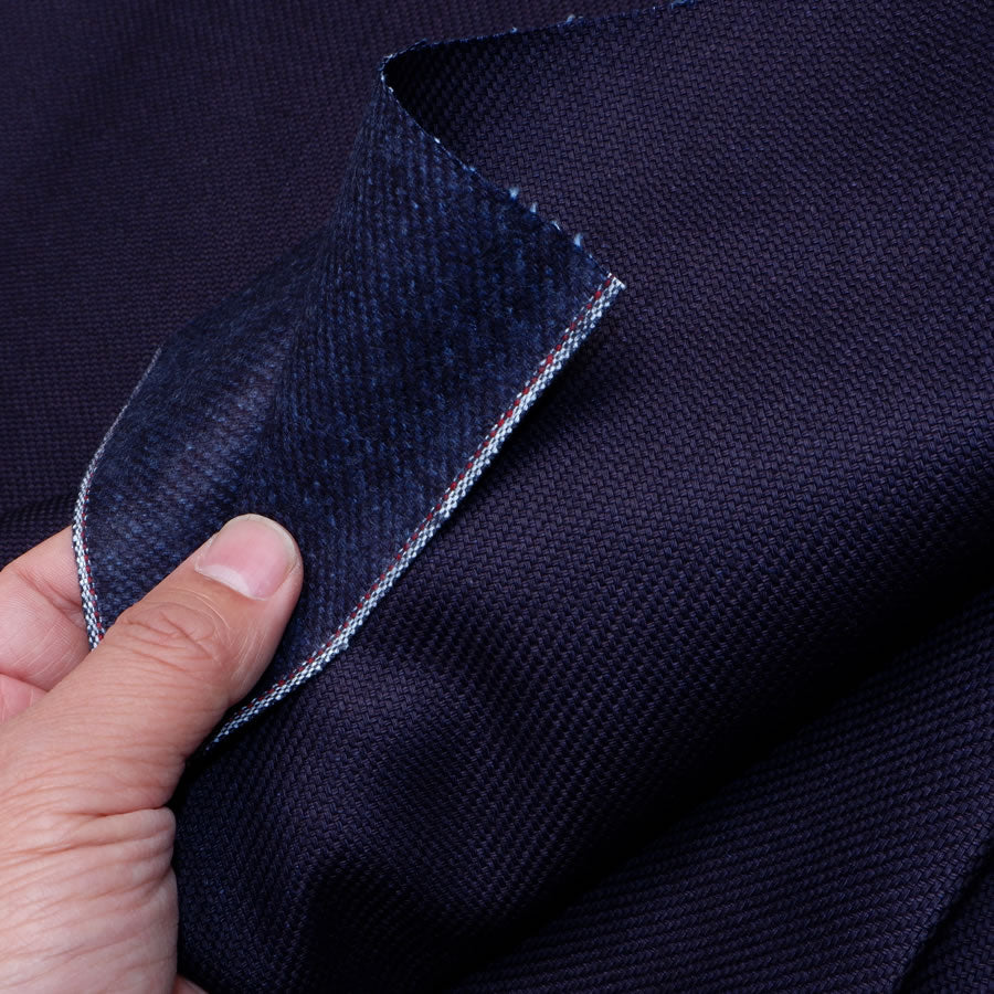 Indigo heavy flannel fabric