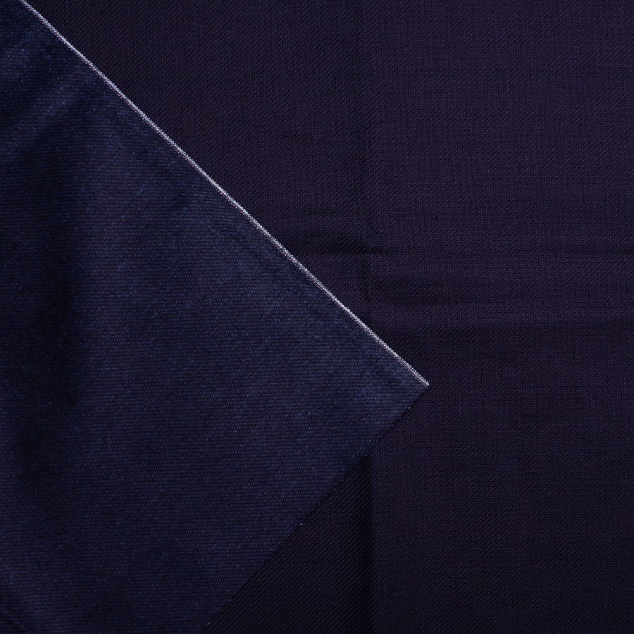 Indigo heavy flannel fabric
