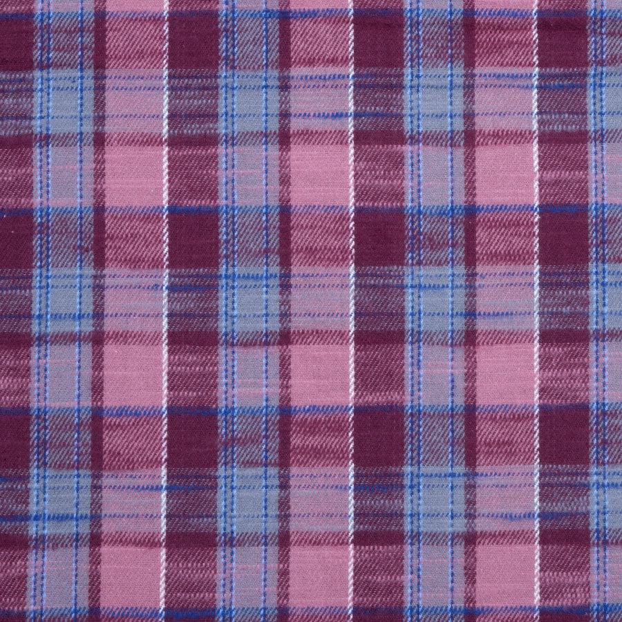 Slubby flannel fabric